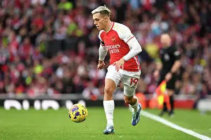 Arsenal's Trossard in Action: Arsenal FC vs Sheffield United, Premier League 2023-24
