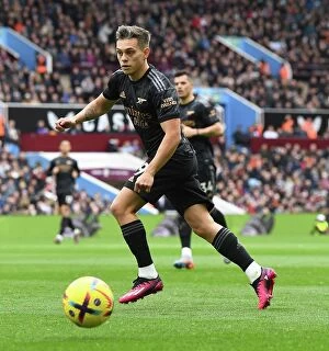 Images Dated 18th February 2023: Arsenal's Trossard in Action: Aston Villa vs Arsenal, Premier League 2022-23