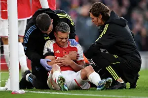 Arsenal's Trossard Scores and Receives Treatment in Thrilling Arsenal v Burnley Clash (2023-24)