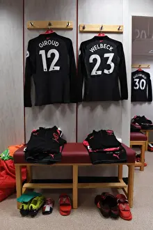 Burnley V Arsenal 2017-18 Prints: Arsenal's Turf Moor Away Changing Room: Preparing for Burnley Clash (2017-18)