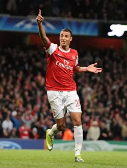 Arsenal V Shaktar Donetsk 2010 - 11 Prints: Arsenal's Unforgettable 5-1 Victory Over Shakhtar Donetsk: Chamakh's Brace in the Champions League