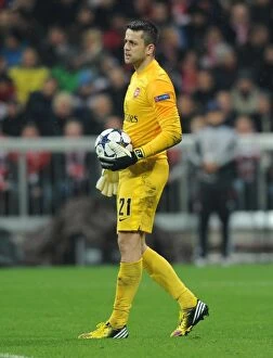 German Soccer League Collection: Arsenal's Unforgettable Battle at Bayern: Lukasz Fabianski's Heroic Performance in the 2012-13