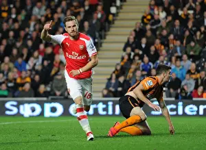 Hull City V Arsenal 2014/15 Prints: Arsenal's Unforgettable Double: Ramsey's Brace Seals Premier League Victory vs