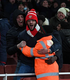 Images Dated 24th February 2022: Arsenal's Unforgettable Euphoria: The Thrill of the Second Goal (2021-22)