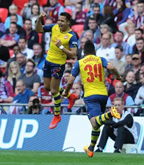 Arsenal's Unforgettable FA Cup Final: Sanchez and Coquelin's Goal Celebration (2015)