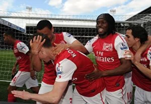 West Bromwich Albion v Arsenal 2011-12 Collection: Arsenal's Unforgettable Triumph: Koscielny, Benayoun, Gervinho
