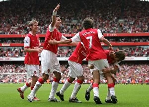 Images Dated 3rd September 2007: Arsenal's Unforgettable Triumph: Rosicky, Flamini, Fabregas, van Persie