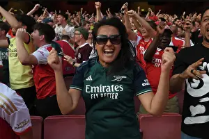 Arsenal V Manchester United 2023-24 Prints: Arsenal's Unforgettable Victory: The Euphoria of the Second Goal Against Manchester United (2023-24)