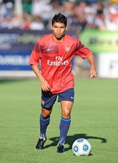 Images Dated 27th July 2009: Arsenal's Unstoppable Force: Eduardo's 5-Goal Blitz in Pre-Season Victory Over Szombathelyi (2009)