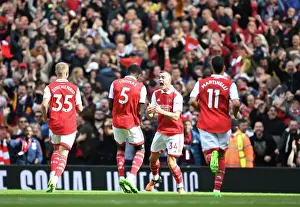 Arsenal's Unstoppable Midfield Duo: Thomas Partey and Granit Xhaka Score First Goals Against Tottenham (2022-23)