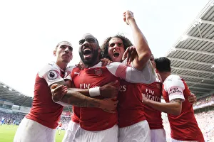 Arsenal's Unstoppable Moment: Lacazette, Bellerin, Guendouzi Celebrate Thrilling Goal Against Cardiff City