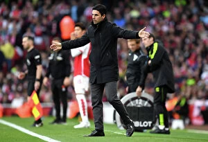 Arsenal v Sheffield United 2023-24 Collection: Arsenal's Unyielding Battle: Mikel Arteta's Determination Against Sheffield United in the 2023-24