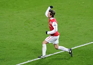 Arsenal V AC Milan 2011-12 Prints: Arsenal's Upset Victory: Rosicky Scores Twice against AC Milan in Champions League (2011-12)