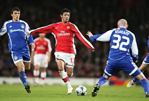 Arsenal V Dynamo Kyiv 2008-9 Prints: Arsenal's Vela Scores the Winner Against Dynamo Kyiv in Champions League Group Stage