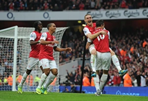 Arsenal V West Bromwich Albion 2011-12 Prints: Arsenal's Vermaelen, Van Persie