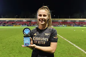 Brighton And Hove Albion Women V Arsenal Women 2022-23 Prints: Arsenal's Victoria Pelova Named Barclays Player of the Match in Brighton & Hove Albion vs Arsenal Women's Super