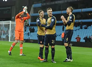 Aston Villa V Arsenal 2015-16 Prints: Arsenal's Victory Celebration: Aston Villa vs Arsenal, Premier League 2015-16
