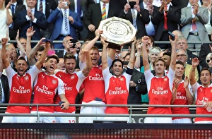 Arsenal's Victory Celebration: Coquelin, Bellerin, Giroud, Mertesacker, Arteta, Monreal