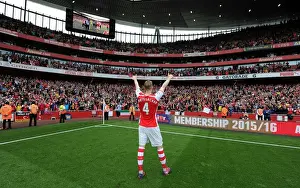 Arsenal V West Bromwich Albion 2014/15 Prints: Arsenal's Victory Celebration: Per Mertesacker Salutes the Faithful (2014/15)