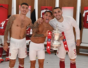 Images Dated 2nd August 2020: Arsenal's Empty Victory: FA Cup Final Against Chelsea at Wembley, 2020