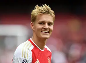 Arsenal's Victory: Martin Ødegaard Reacts to Arsenal FC's Win Against Nottingham Forest (2023-24)