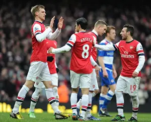 Arsenal's Victory: Mikel Arteta and Team Celebrate Four Goals Against Reading (2013)