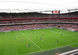 Images Dated 3rd August 2008: Arsenal's Victory over Real Madrid: Citroen Ad Boards at Emirates Stadium, 2008