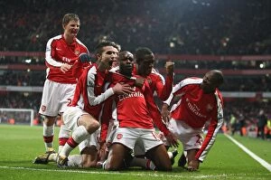 Arsenal v Hull City FA Cup Collection: Arsenal's Victory: William Gallas and Teammates Celebrate Second Goal Against Hull City in FA Cup