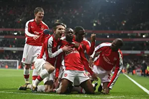 Arsenal's Victory: William Gallas and Teammates Celebrate Second Goal Against Hull City in FA Cup Sixth Round
