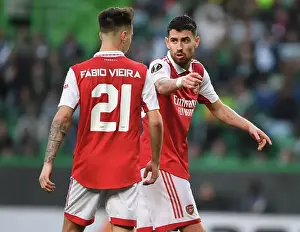 Sporting Lisbon V Arsenal 2022-23 Prints: Arsenal's Vieira and Jorginho Face Off Against Sporting CP in Europa League Clash