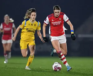 Arsenal Women V Reading Women 2021-22 Prints: Arsenal's Vivianne Miedema Faces Off Against Reading's Tia Primmer in FA WSL Clash