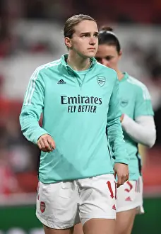 Arsenal Women V VfL Wolfsburg 2021-22 Prints: Arsenal's Vivianne Miedema Gears Up for UEFA Champions League Quarterfinals Against VfL Wolfsburg
