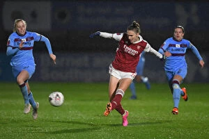 Images Dated 28th April 2021: Arsenal's Vivianne Miedema Scores in Empty Meadow Park: Arsenal Women vs West Ham United Women