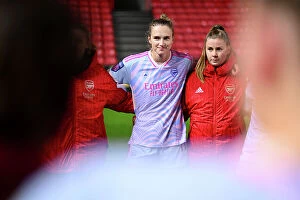 Bristol City Women v Arsenal Women 2023-24 Collection: Arsenal's Vivianne Miedema Smiles in Victory Huddle after Bristol City Clash - Barclays Women's