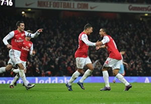 Arsenal V Aston Villa - FA Cup 2011-12 Prints: Arsenal's Walcott, Oxlade-Chamberlain