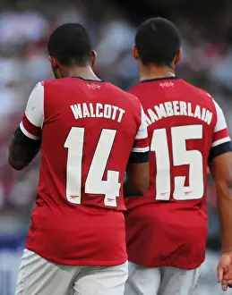 Kitchee V Arsenal 2012-13 Prints: Arsenal's Walcott and Oxlade-Chamberlain Train Together During 2012 Pre-Season Friendly against Kitchee FC