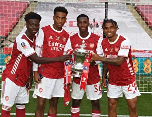 Arsenal V Chelsea FA Cup Final 2020 Prints: Arsenal's Empty Wembley FA Cup Victory: Saka