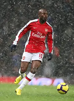 Arsenal V Everton 2009-10 Prints: Arsenal's William Gallas in Action Against Everton - Barclays Premier League 2:2 Draw (January 9)