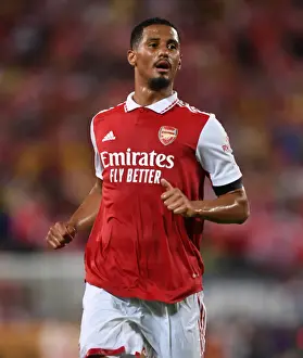 Arsenal V Chelsea - Florida Cup 2022-23 Prints: Arsenal's William Saliba Faces Off Against Chelsea in the Florida Cup Pre-Season Clash