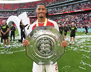 Arsenal V Manchester City - Community Shield 2023-24 Prints: Arsenal's William Saliba Reacts After FA Community Shield Loss to Manchester City