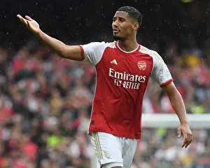 Arsenal V Fulham 2023-24 Prints: Arsenal's William Saliba Shines in 2023-24 Premier League Opener Against Fulham