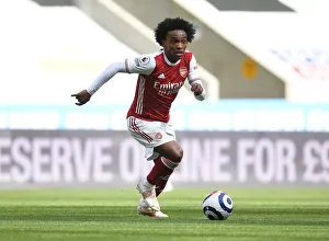 Newcastle United V Arsenal 2020-21 Prints: Arsenal's Willian in Action against Newcastle United in Empty St