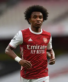 Arsenal V West Bromwich Albion 2020-21 Prints: Arsenal's Willian in Action against West Bromwich Albion (2020-21) - Emirates Stadium