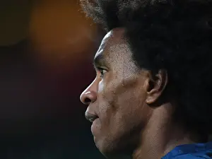 Arsenal's Willian in Europa League Action Against Rapid Wien (Behind Closed Doors)
