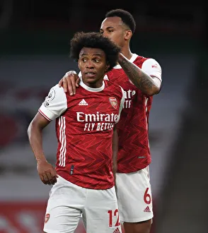 Arsenal V West Bromwich Albion 2020-21 Prints: Arsenal's Willian Scores Third Goal vs