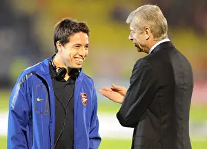 Arsenal's Winning Moment: Manager Shares a Joke with Samir Nasri