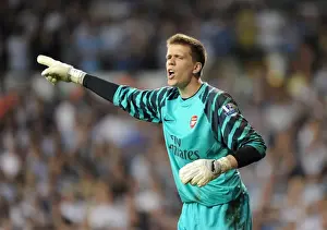 Tottenham Hotspur V Arsenal 2010-2011 Prints: Arsenal's Wojciech Szczesny: Heroic Performance in the 3-3 Thriller at White Hart Lane