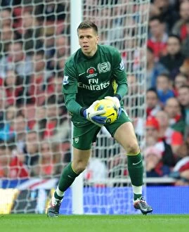 Arsenal v West Bromwich Albion 2011-12 Collection: Arsenal's Wojciech Szczesny Shines in 3-0 Victory over West Bromwich Albion, Barclays Premier League