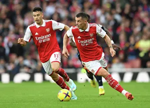 Arsenal's Xhaka in Action against Nottingham Forest (2022-23)