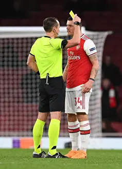 Arsenal V Eintracht Frankfurt 2019-20 Prints: Arsenal's Xhaka Booked in Europa League Clash Against Eintracht Frankfurt